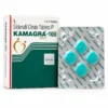 Kamagra Gold 100mg sildenafil tablets box with blister pack by Ajanta Pharma