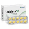 Tadalista 20mg tadalafil tablets box with 10-tablet blister pack