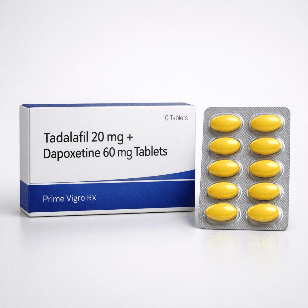 Tadapox tadalafil dapoxetine tablets pack for ED and PE