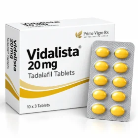 Vidalista 20mg tadalafil tablets with 10-tablet blister pack