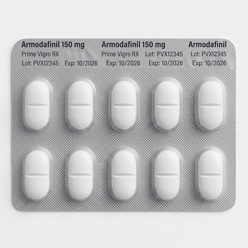 Waklert 150mg armodafinil tablet close up